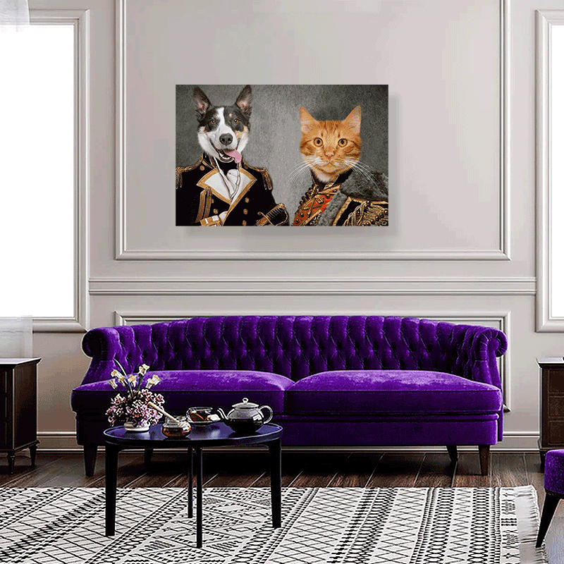 Ruff and Purr Regiment - Custom Pet Portrait